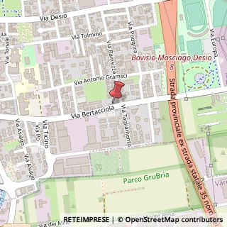 Mappa Via Bertacciola, 65, 20813 Bovisio-Masciago, Monza e Brianza (Lombardia)