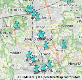 Mappa Via Carlo Pizzi, 20813 Bovisio-Masciago MB, Italia (2.29375)