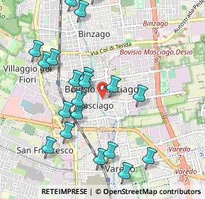 Mappa Via Padre L.M. Monti, 20813 Bovisio-Masciago MB, Italia (1.087)