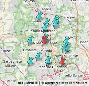 Mappa Via Carlo Pizzi, 20813 Bovisio-Masciago MB, Italia (3.2)