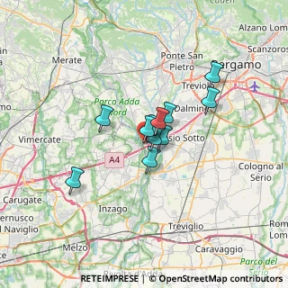 Mappa Via Giuseppe Milanesi, 24042 Capriate San Gervasio BG, Italia (4.16545)