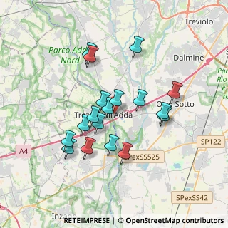 Mappa Via Giuseppe Milanesi, 24042 Capriate San Gervasio BG, Italia (3.08889)