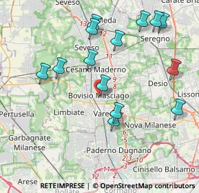 Mappa Via Toti Enrico, 20813 Bovisio-Masciago MB, Italia (4.23286)