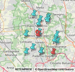 Mappa Via Toti Enrico, 20813 Bovisio-Masciago MB, Italia (3.22235)