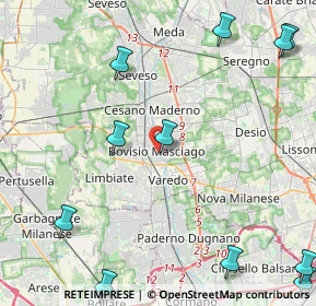 Mappa Via Toti Enrico, 20813 Bovisio-Masciago MB, Italia (6.5025)