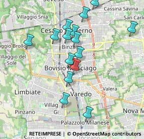 Mappa Via Toti Enrico, 20813 Bovisio-Masciago MB, Italia (1.802)