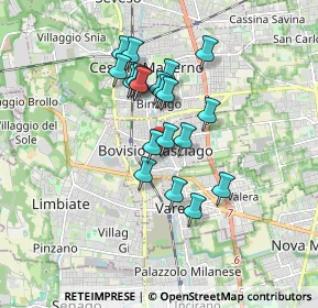 Mappa Via Toti Enrico, 20813 Bovisio-Masciago MB, Italia (1.385)