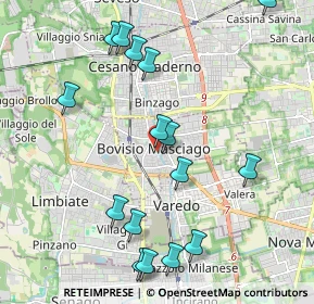 Mappa Via Toti Enrico, 20813 Bovisio-Masciago MB, Italia (2.275)