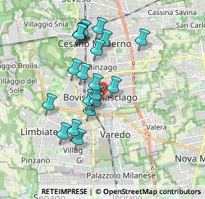 Mappa Via Toti Enrico, 20813 Bovisio-Masciago MB, Italia (1.5775)