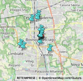 Mappa Via Toti Enrico, 20813 Bovisio-Masciago MB, Italia (1.06077)