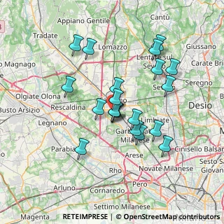 Mappa Vicolo Pasteur, 21042 Caronno Pertusella VA, Italia (6.3315)