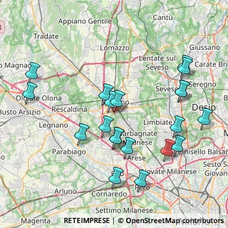 Mappa Vicolo Pasteur, 21042 Caronno Pertusella VA, Italia (8.4935)