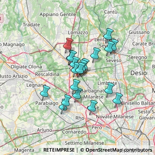 Mappa Vicolo Pasteur, 21042 Caronno Pertusella VA, Italia (5.57)