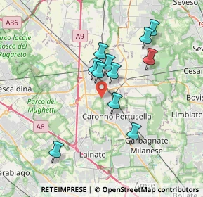 Mappa Vicolo Pasteur, 21042 Caronno Pertusella VA, Italia (3.14091)