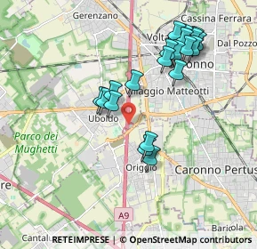 Mappa A9 Lainate - Chiasso, 21040 Uboldo VA, Italia (1.842)