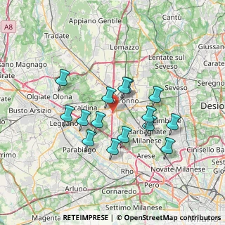 Mappa A9 Lainate - Chiasso, 21040 Uboldo VA, Italia (6.06267)