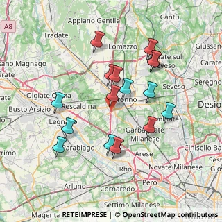 Mappa A9 Lainate - Chiasso, 21040 Uboldo VA, Italia (6.92706)
