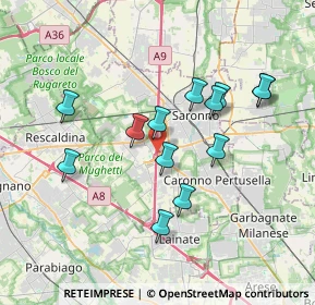 Mappa A9 Lainate - Chiasso, 21040 Uboldo VA, Italia (3.30923)