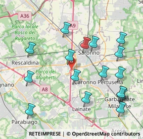 Mappa A9 Lainate - Chiasso, 21040 Uboldo VA, Italia (4.56471)