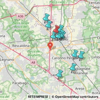Mappa A9 Lainate - Chiasso, 21040 Uboldo VA, Italia (3.52167)