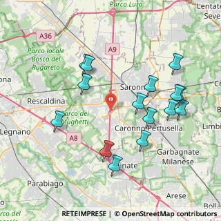 Mappa A9 Lainate - Chiasso, 21040 Uboldo VA, Italia (4.022)