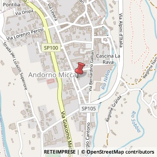 Mappa Via Cavalieri di Vittorio Veneto, 18, 13811 Andorno Micca, Biella (Piemonte)