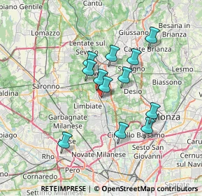 Mappa Via Leonardo Da Vinci, 20813 Bovisio-Masciago MB, Italia (5.77917)