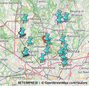 Mappa Via Leonardo Da Vinci, 20813 Bovisio-Masciago MB, Italia (7.385)