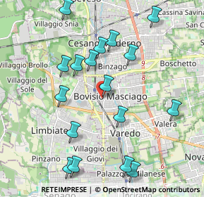 Mappa Via Leonardo Da Vinci, 20813 Bovisio-Masciago MB, Italia (2.15529)
