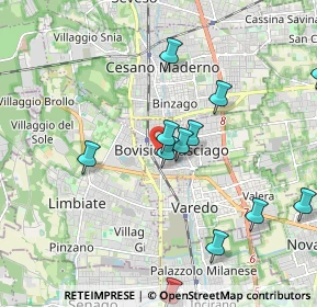 Mappa Via Leonardo Da Vinci, 20813 Bovisio-Masciago MB, Italia (2.0825)