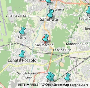 Mappa Via Fabbro, 21017 Samarate VA, Italia (2.93417)