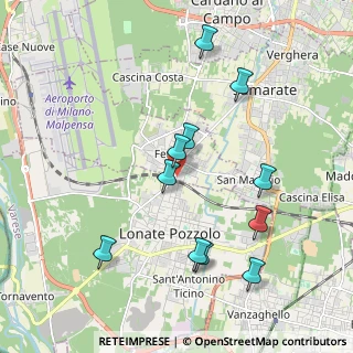 Mappa Via Armando Diaz, 21010 Ferno VA, Italia (1.98909)