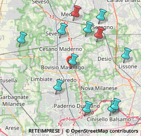 Mappa Via Alcide De Gasperi, 20813 Bovisio-Masciago MB, Italia (4.7375)