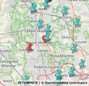 Mappa Via Alcide De Gasperi, 20813 Bovisio-Masciago MB, Italia (5.7555)