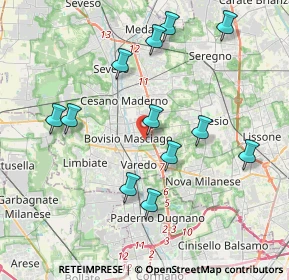 Mappa Via Alcide De Gasperi, 20813 Bovisio-Masciago MB, Italia (3.97333)