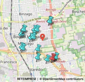 Mappa Via Alcide De Gasperi, 20813 Bovisio-Masciago MB, Italia (0.8595)
