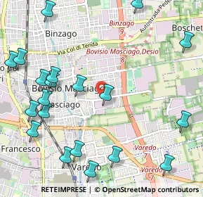 Mappa Via Alcide De Gasperi, 20813 Bovisio-Masciago MB, Italia (1.3785)