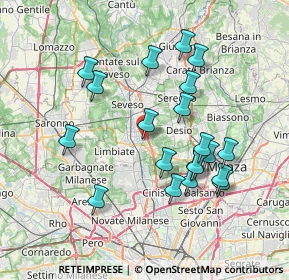 Mappa Via Alcide De Gasperi, 20813 Bovisio-Masciago MB, Italia (7.179)