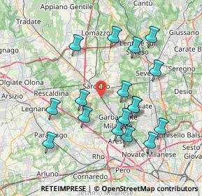 Mappa Vicolo Euclide, 21042 Caronno Pertusella VA, Italia (7.60882)