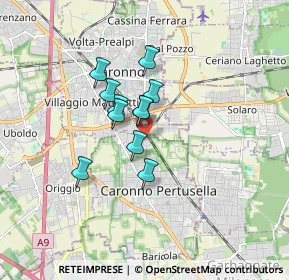 Mappa Vicolo Euclide, 21042 Caronno Pertusella VA, Italia (1.13455)