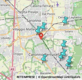 Mappa Vicolo Euclide, 21042 Caronno Pertusella VA, Italia (2.93333)