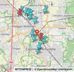 Mappa Vicolo Euclide, 21042 Caronno Pertusella VA, Italia (1.774)
