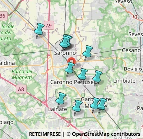 Mappa Vicolo Euclide, 21042 Caronno Pertusella VA, Italia (3.21231)