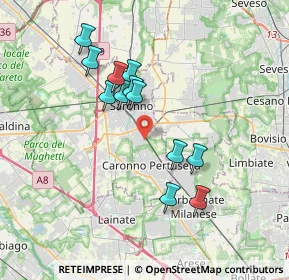 Mappa Vicolo Euclide, 21042 Caronno Pertusella VA, Italia (3.23083)