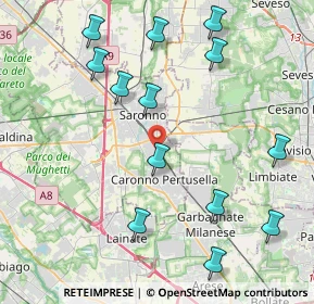Mappa Vicolo Euclide, 21042 Caronno Pertusella VA, Italia (4.73231)