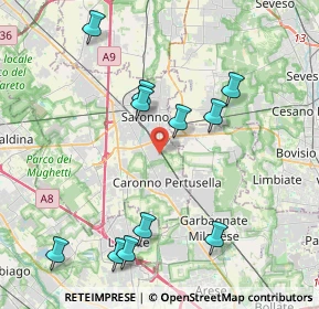 Mappa Vicolo Euclide, 21042 Caronno Pertusella VA, Italia (4.35545)
