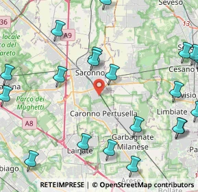 Mappa Vicolo Euclide, 21042 Caronno Pertusella VA, Italia (5.732)