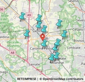 Mappa Vicolo Euclide, 21042 Caronno Pertusella VA, Italia (3.1675)