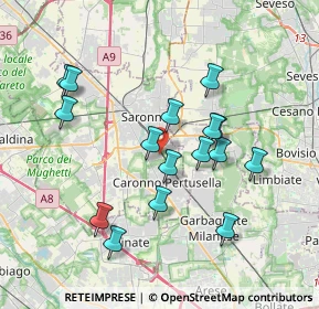 Mappa Vicolo Euclide, 21042 Caronno Pertusella VA, Italia (3.49313)