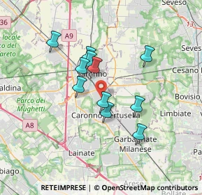 Mappa Vicolo Euclide, 21042 Caronno Pertusella VA, Italia (2.75455)